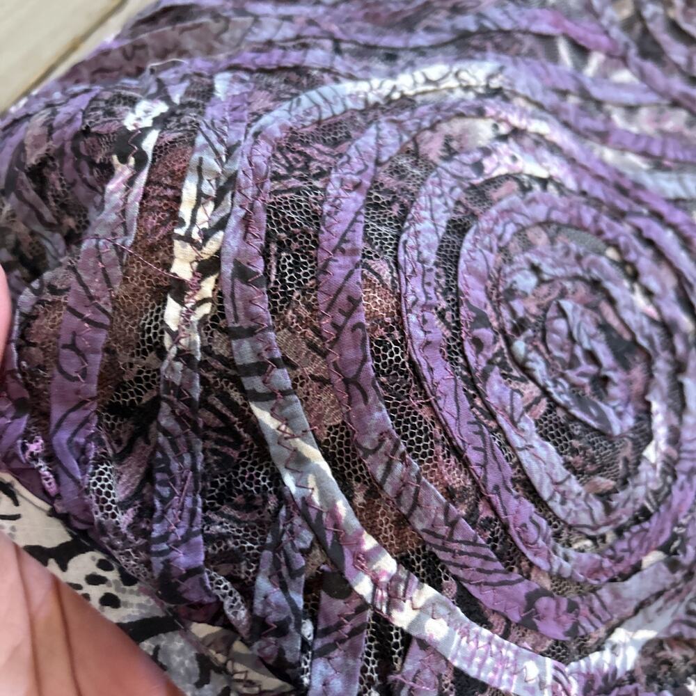 NWT Laura Ashley Purple Black Full Zip Circles Blazer Jacket Art To Wear Sz 2X - Picture 6 of 8